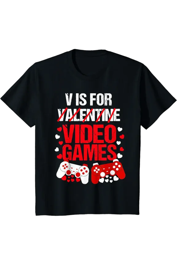 Boys Valentines Day Gaming Shirt Kids Valentines Day Toddler T-Shirt