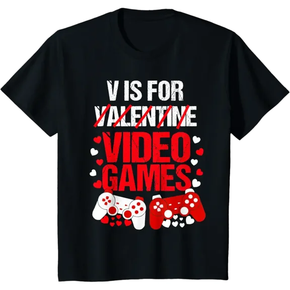 Boys Valentines Day Gaming Shirt Kids Valentines Day Toddler T-Shirt