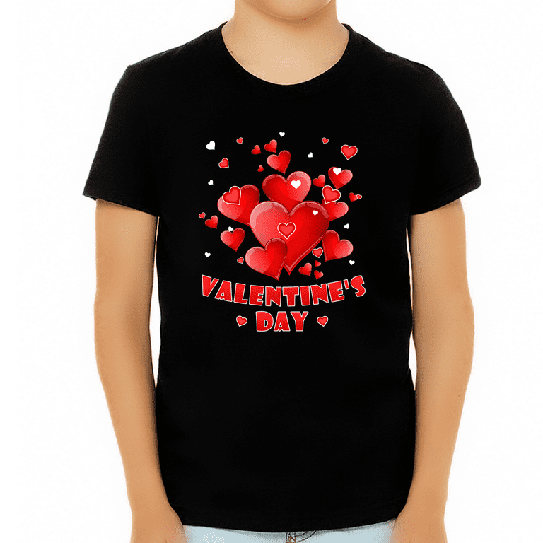Boys Valentines Day Shirt Kids Heart Shirts Funny Valentine T