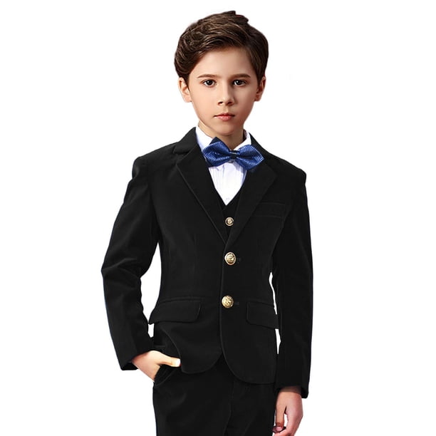 Little Boys Velvet Blazer Maroon