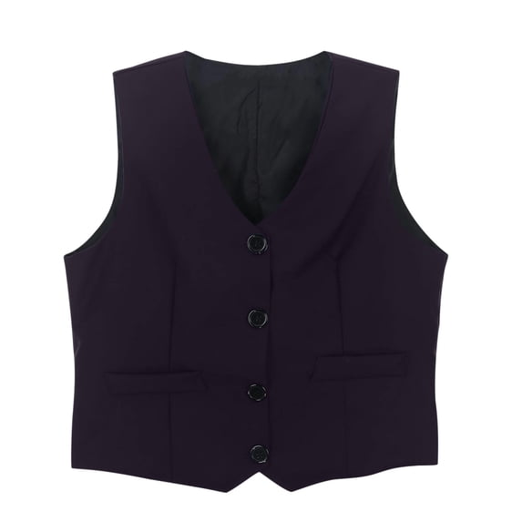 Boys Vest for Kids School Uniforms Formal Dress Herringbone Suit Vest for Boy Wedding Waistcoat Sleeveless Jacket for Back to School(Dark Purple,9-10 Years)