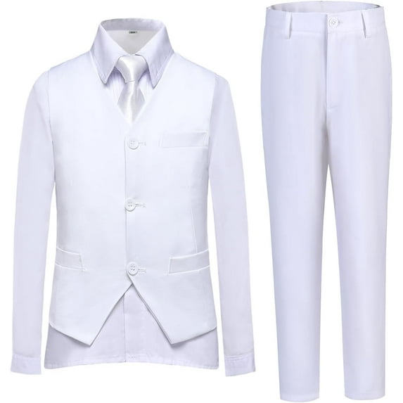 Boys Vest Set Formal Dress Suits Wedding Outfit Dresswear 4pcs