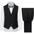 thumbnail image 1 of Boys Vest and Pants Set with Tie Formal Dress Suit Kids Toddler Teen Boy Wedding Communion Outfit, 1 of 3