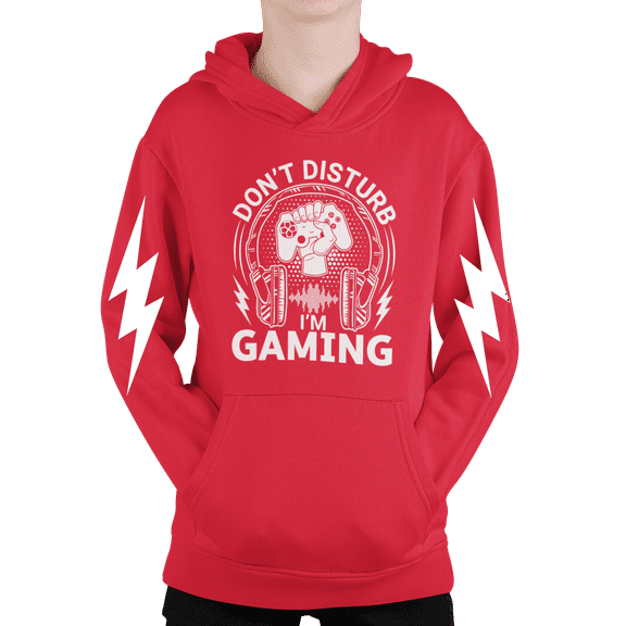 Boys Video Gamer Hoodie Gaming Print Pullover with Pockets Fleece S-XL