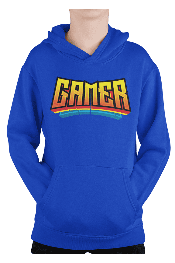 Boys Video Gamer Hoodie Gaming Print Pullover with Pockets Fleece S-XL
