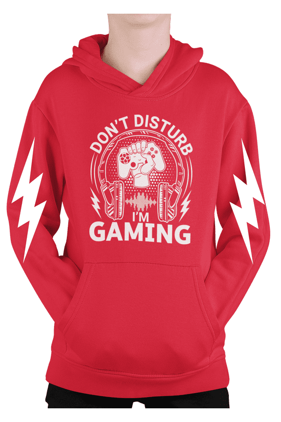 Boys Video Gamer Hoodie Gaming Print Pullover with Pockets Fleece S-XL