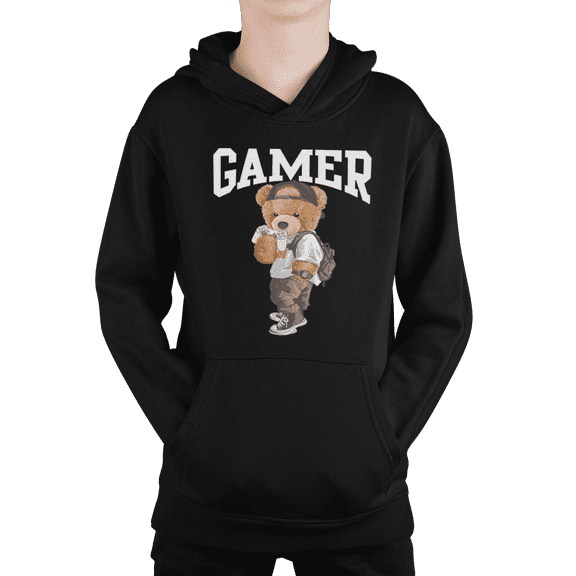 Boys Video Gamer Hoodie Gaming Print Pullover with Pockets Fleece S-XL