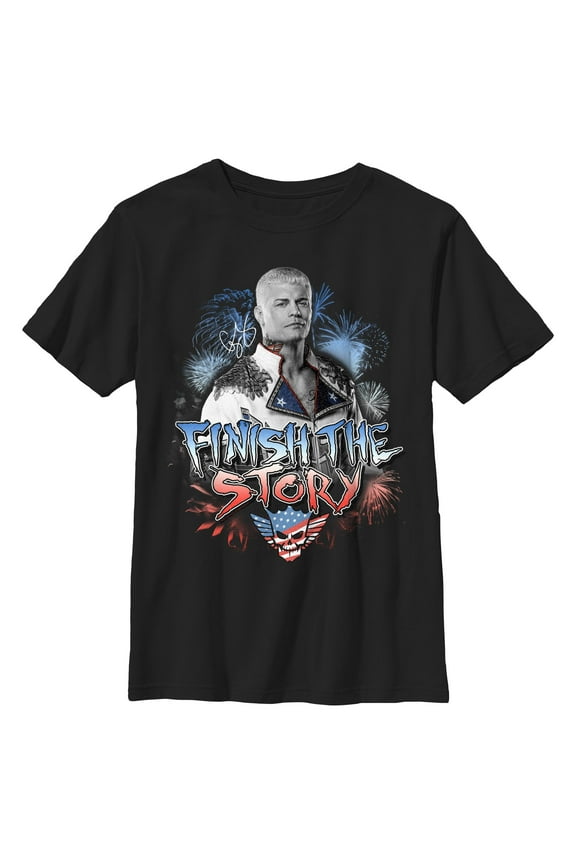 Boys WWE Cody Rhodes Finish the Story T Shirt