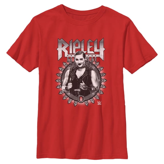 Boys WWE Ripley Black and White Photo T Shirt
