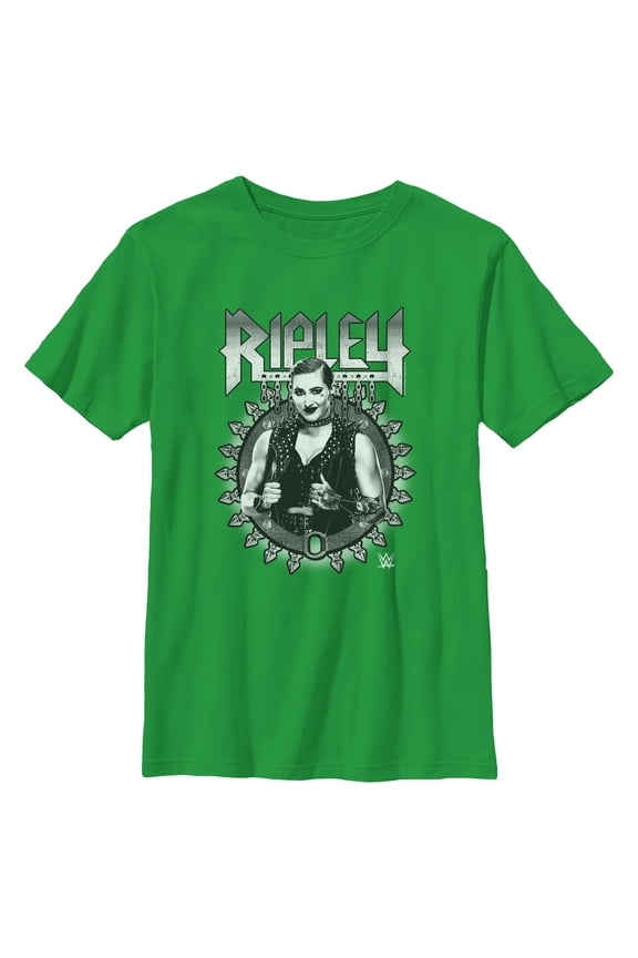 Boys WWE Ripley Black and White Photo T Shirt