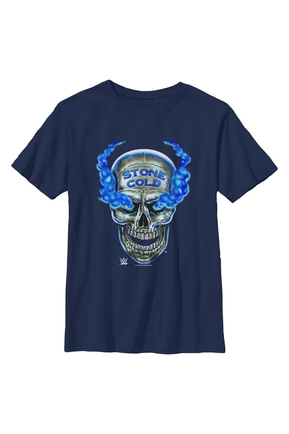 Boys WWE Stone Cold Smoke Skull T Shirt