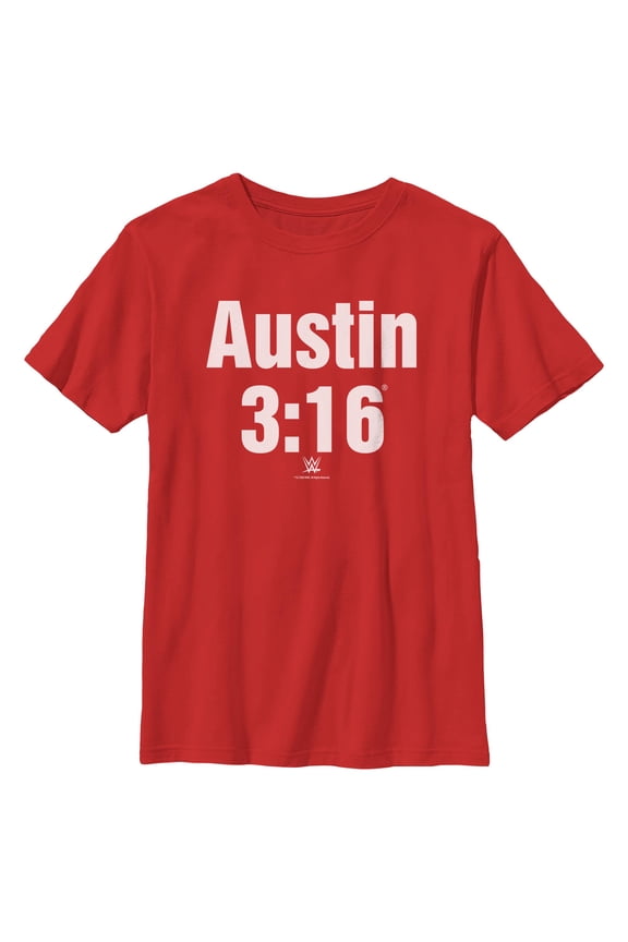 Boys WWE Stone Cold Steve Austin 3:16 White Logo T Shirt