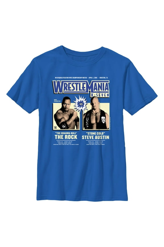 Boys WWE The Rock vs Steve Austin T Shirt