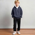 thumbnail image 1 of Boys Waffle Knit Quarter Zip Sweatshirts Fashion Long Sleeve Pullover Tops | Kids Trendy Athletic Casual Sweatshirts,Teen Boy Fall Winter Clothes,Back to School Outfits Cute Sweatshirts for Kids, 1 of 7