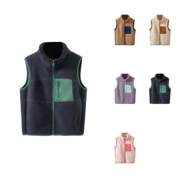 Boys Warm Padded Vest, Soft Thermal Insulation, Cozy Winter Sleeveless Jacket with Detachable Hood, Lightweight Windproof for Outdoor Play 5-12T