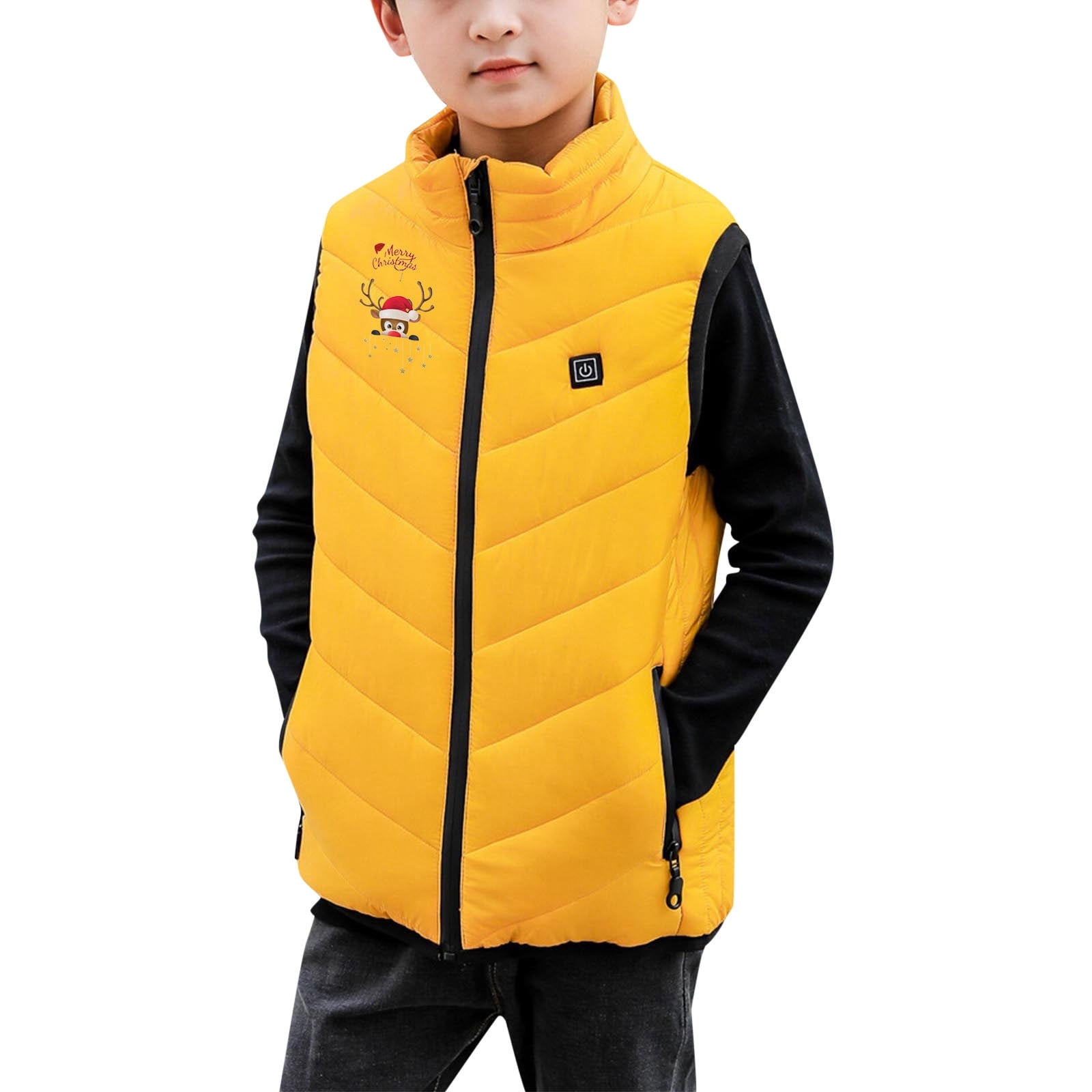 Boys Warmest Winter Jacket Girls Boys Christmas Heating Vest Kids Winter Warm Smart Heated Vest Jacket Outwear Battery Not Included Walmart