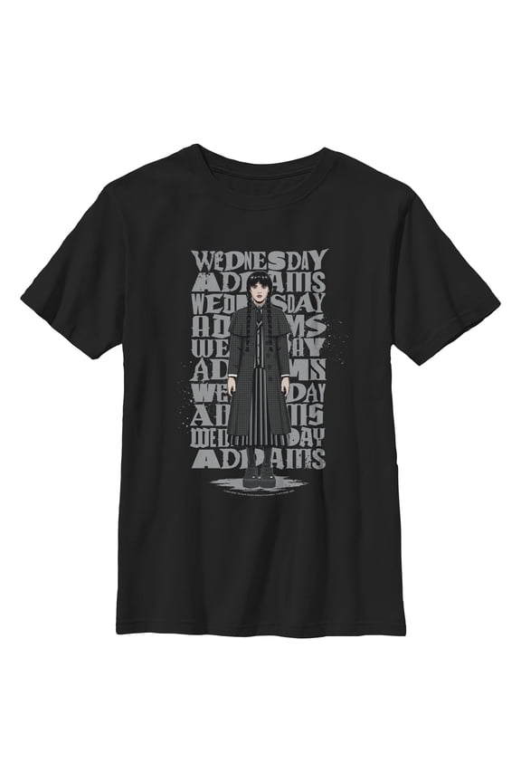 Boys Wednesday Cartoon Addams T Shirt