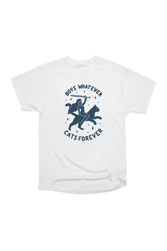 Boys Whatever Cats Forever T-Shirt Tee Gift For Him Merch For Her Apparel For Friend