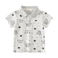 thumbnail image 1 of Boys White Button Down Shirt Golf Shirts for Boys Short Sleeve Kids, 1 of 7