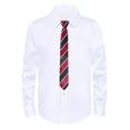 thumbnail image 1 of Boys White Button Down shirt Long Sleeve Button-Down Dress Shirts with Tie School Uniform, 1 of 7