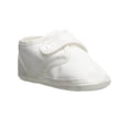 thumbnail image 1 of Boys White Cotton Shoe with Button Closure, 1 of 5