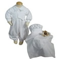 thumbnail image 1 of Boys White Long Sleeve Cotton Interlock Preemie Christening or Burial 4 Piece Set (Baby), 1 of 1