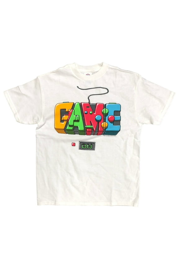 Boys White Short Sleeve Game On T-Shirt Video Controller Tee Shirt 7