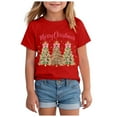 thumbnail image 1 of Boys White T Shirt 5T Kids Christmas Shirts Boys Girls Santa Claus T Shirt Toddler Ugly Xmas Tee Raglan Sleeve Holiday Tops Size 2-12 Years, 1 of 6