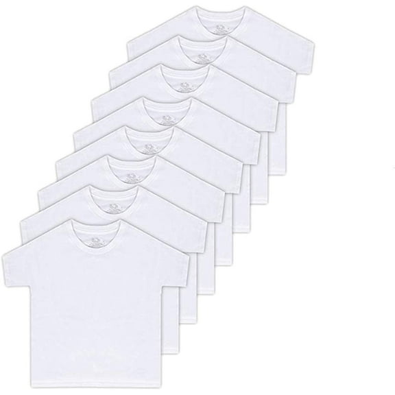 Boys' White T-Shirt Bonus Pack, 5+3 pack