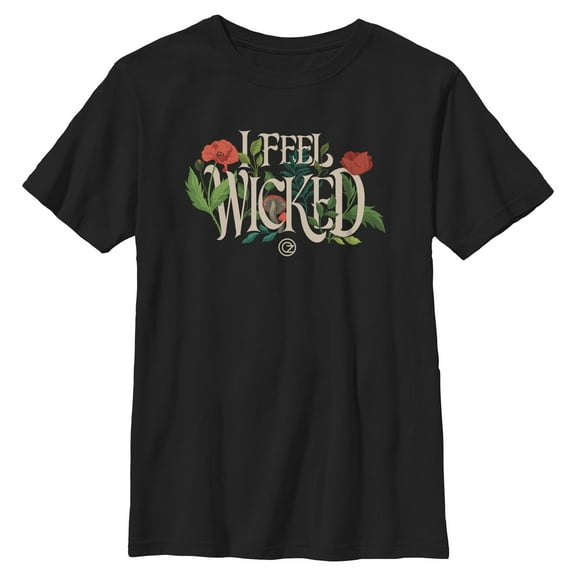 Boys Wicked: For Good I Feel Floral Quote T Shirt