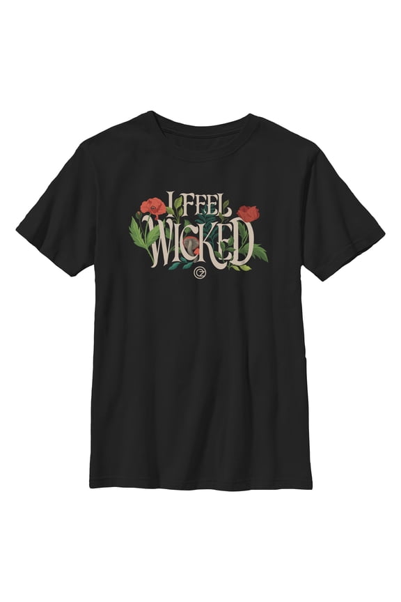 Boys Wicked: For Good I Feel Floral Quote T Shirt