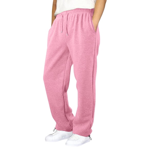 Boys Wide Leg Sweatpants 5-16Y Elastic Drawstring Waist Hem Casual Pants for School Play