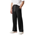 thumbnail image 1 of Boys Wide Leg Sweatpants, Casual Drawstring Loose Fit Lounge Pants for School 4-15 Years, 1 of 4