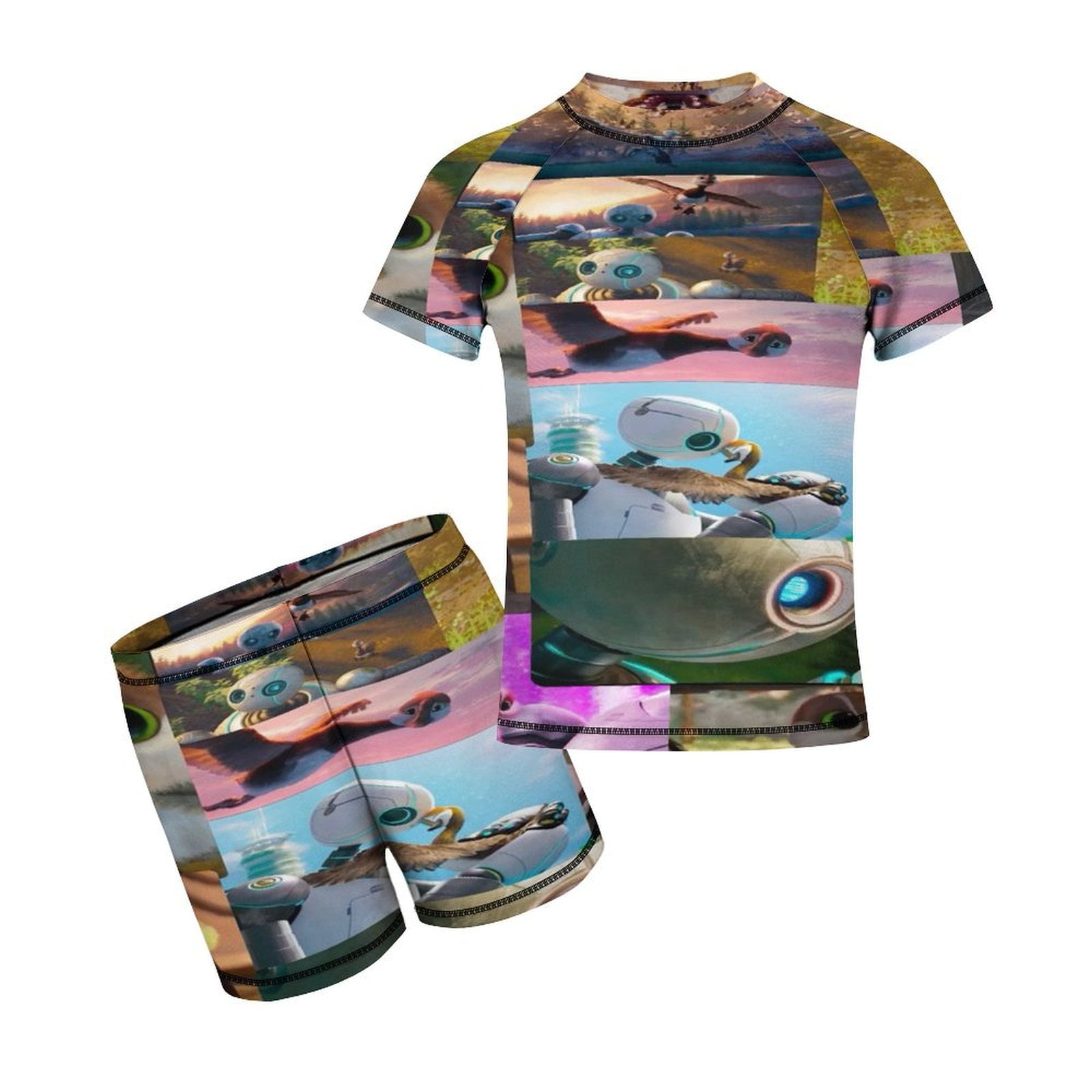 Boys red robot swimsuit main image 1