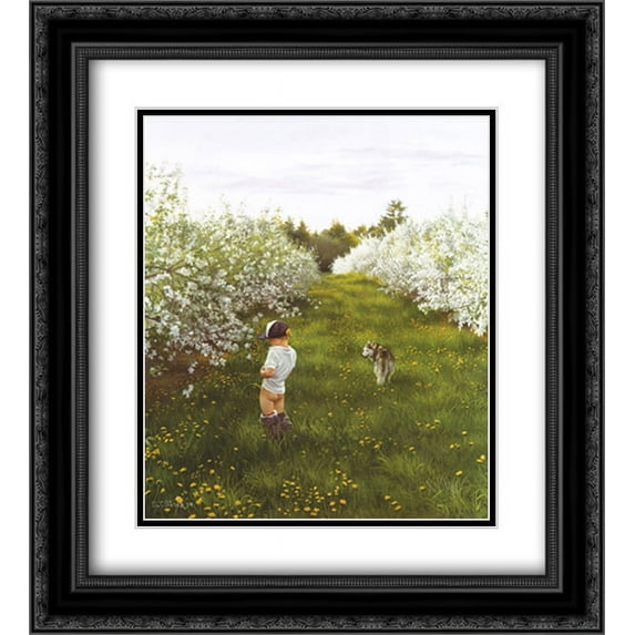 Boys Will Be Boys 2x Matted 20x24 Black Ornate Framed Art Print by Thomas S. Sierak