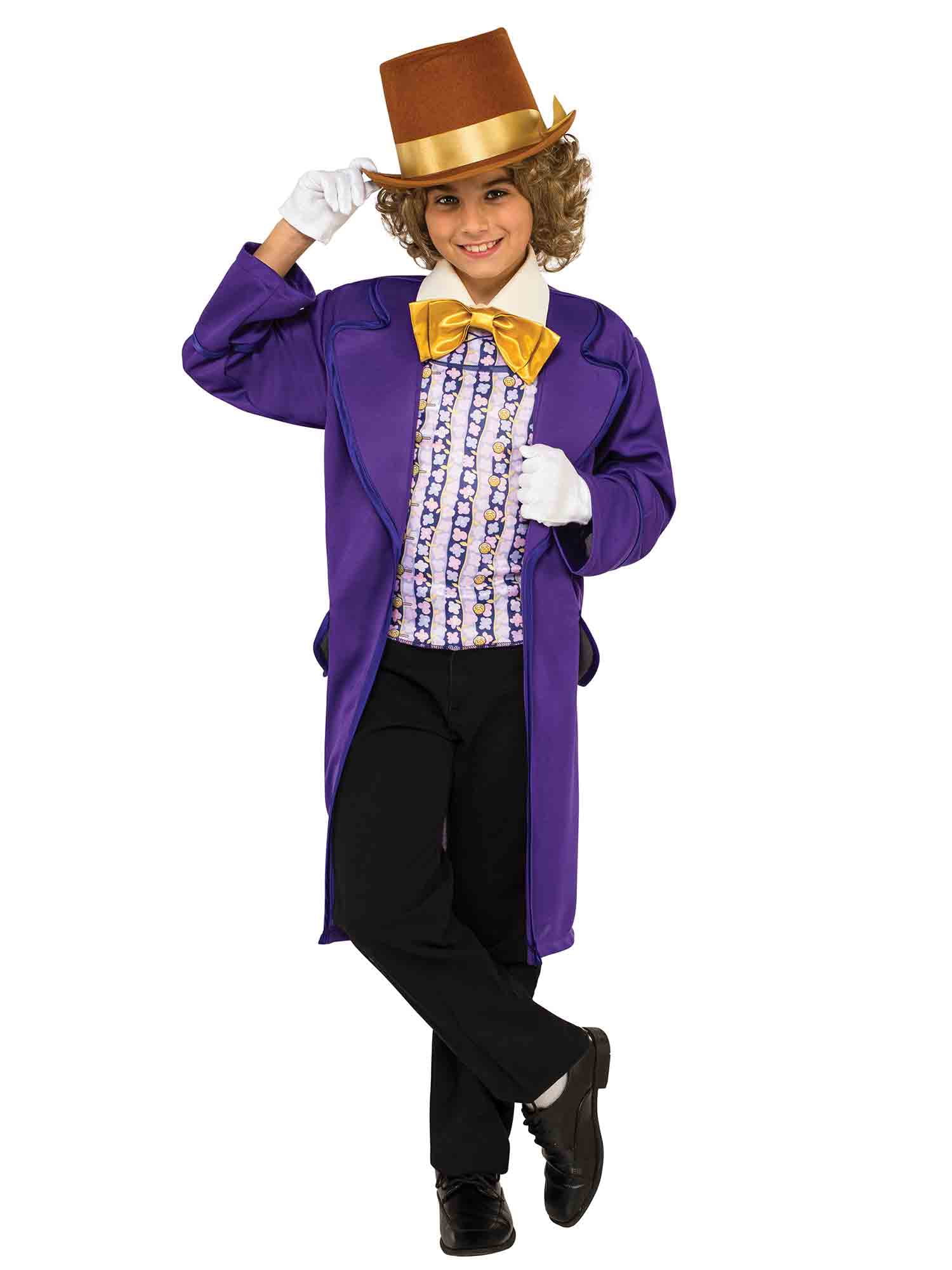 Willy Wonka Boys Purple Costume with Hat Willy Wonka Boys Purple Costume with Hat