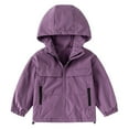 thumbnail image 1 of Boys Windbreaker Jacket For Kids Lightweight Hooded Zipper Coat Outdoor Casual School Jacket For Boys Age 2 To 13 Years, 1 of 3
