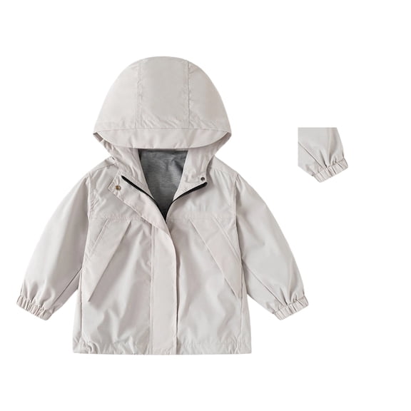 Boys Windbreaker Jacket for Kids – Lightweight Hooded Zipper Coat for Outdoor Casual Activities and School Use Suitable for Ages 2 to 13