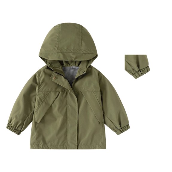 Boys Windbreaker Jacket for Kids – Lightweight Hooded Zipper Coat for Outdoor Casual Activities and School Use Suitable for Ages 2 to 13