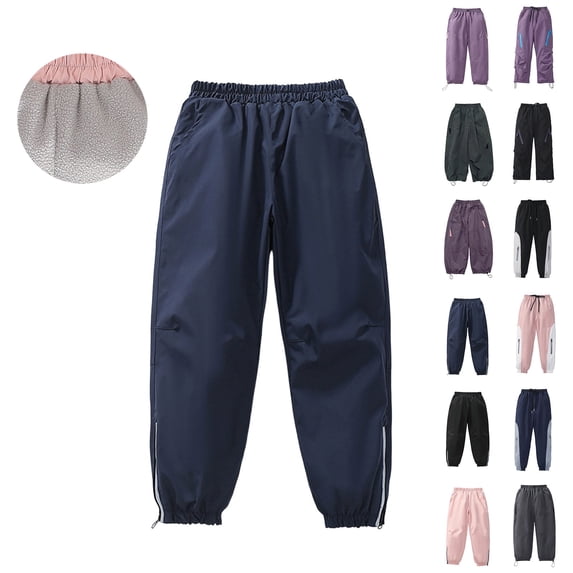 Boys Windproof Waterproof Pants Boys Hiking Pants Warm Lined Winter Pants Kids Ski Pants Size 2-13 Years