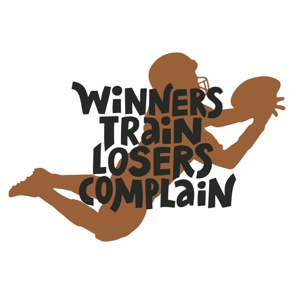 Boys Winners train Losers Complain Active Sports Wall Decal Decoration Sports Motivational Quote Wall Decal Art Lasts Years and Easily Removable - Size: 20 In(W) x 14 In(H)