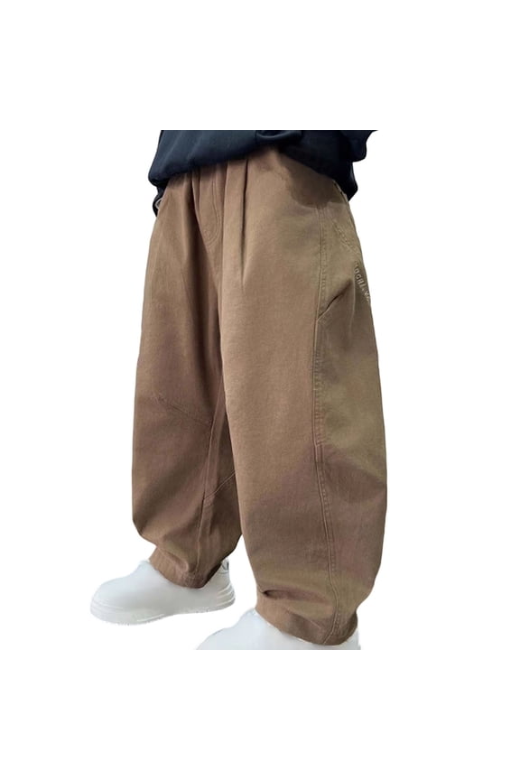 Boys' Winter Cargo Pants with Lining, Comfy Outdoor & Daily Wear Joggers, Straight Leg Trousers with Pockets,Durable Soft Fabric for Boys