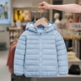 thumbnail image 1 of Boys Winter Coat Boys Puffer Jacket with Pocket Zipper Winter Hoodies Coat Long Sleeve Windproof Puffer Jacket Kids Girls Winter Clothes Size 11-12 Years, 1 of 2
