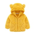 thumbnail image 1 of Boys Winter Coat Fleece Hoodie Jacket Baby Girl Hoodie With Bear Ear Toddler Zip Up Hoodie Baby Clothes 1-2 Years, 1 of 4