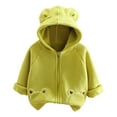 thumbnail image 1 of Infant Coat Fleece Hoodie Jacket Newborn Hoodie With Bear Ear Infant Zip Up Hoodie Girl Winer Clothes 6-12 Months, 1 of 3