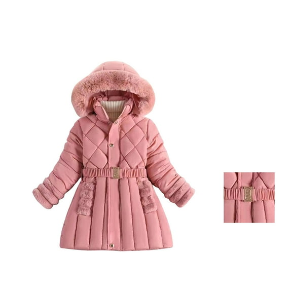 Boys Winter Coat,Kids Puffer Coat Mid-Length Heavyweight with Trim Hood Warm Windproof Children Padded Coats Boys Coats Size 7-8 Years