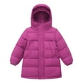 thumbnail image 1 of Boys Winter Coat Kids Puffer Coat with Pocket Zip up Hooded Coat Solid Color Long Sleeve Outerwear Coats Boys Coats Size 5-6 Years, 1 of 3