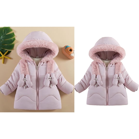 Boys Winter Coat,Kids Puffer Jacket Mid-Length with Collar Hooded Warm Windproof Winter Down Coat Girls Winter Clothes Size 18-24 Months