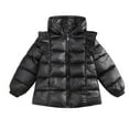 thumbnail image 1 of Boys Winter Coat Kids Warm Padded Jacket Solid Color Hooded Outerwear Soft Insulated Cold Weather Coat, 1 of 3