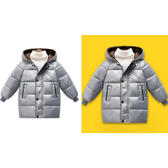 Boys Winter Coats,Boys Puffer Coat Mid-Length with Hooded Windproof Warm Lined Jackets Coats Boys Jackets Size 3-4 Years